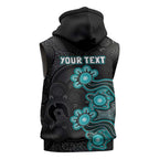 Personalised Brisbane Heat NAIDOC Week 2026 Sleeveless Zip Hoodie Sea Turtles Aboriginal Art