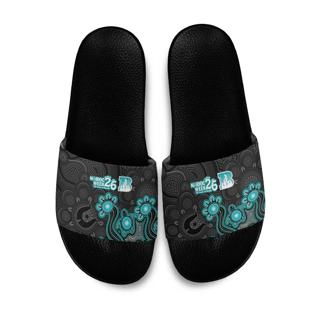Brisbane Heat NAIDOC Week 2026 Slide Sandals Sea Turtles Aboriginal Art