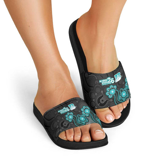Brisbane Heat NAIDOC Week 2026 Slide Sandals Sea Turtles Aboriginal Art