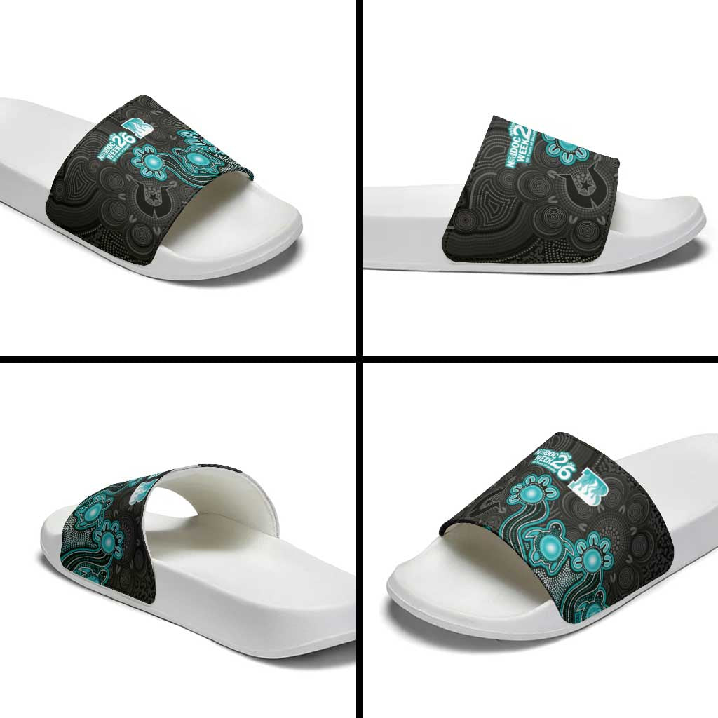 Brisbane Heat NAIDOC Week 2026 Slide Sandals Sea Turtles Aboriginal Art