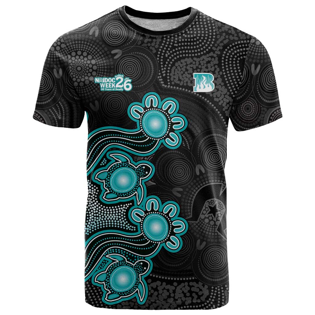 Personalised Brisbane Heat NAIDOC Week 2026 T Shirt Sea Turtles Aboriginal Art