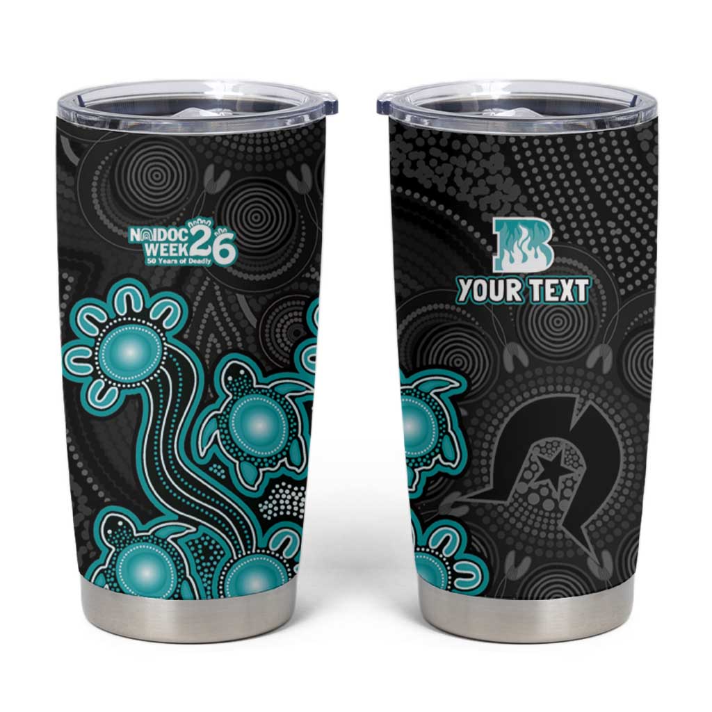 Personalised Brisbane Heat NAIDOC Week 2026 Tumbler Cup Sea Turtles Aboriginal Art