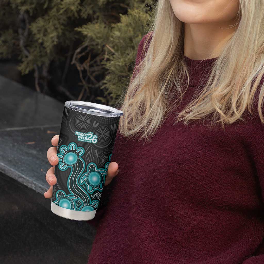 Personalised Brisbane Heat NAIDOC Week 2026 Tumbler Cup Sea Turtles Aboriginal Art