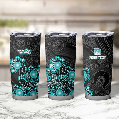 Personalised Brisbane Heat NAIDOC Week 2026 Tumbler Cup Sea Turtles Aboriginal Art