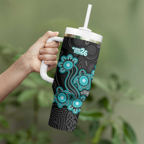 Personalised Brisbane Heat NAIDOC Week 2026 Tumbler With Handle Sea Turtles Aboriginal Art