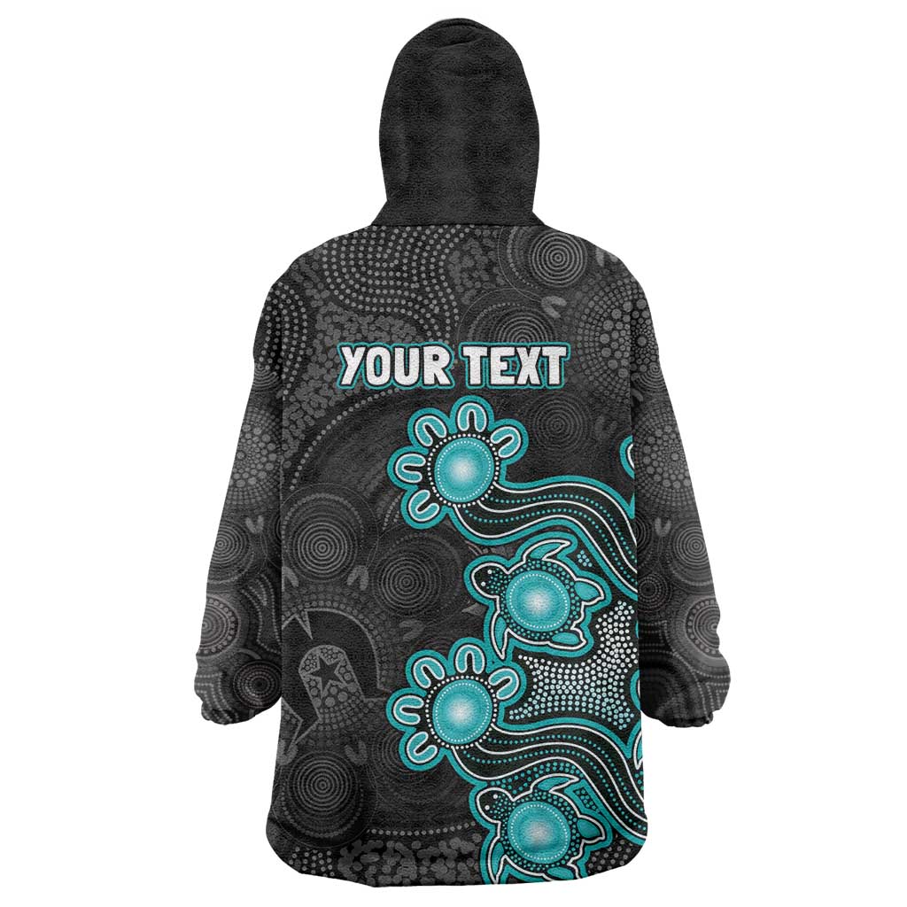 Personalised Brisbane Heat NAIDOC Week 2026 Wearable Blanket Hoodie Sea Turtles Aboriginal Art