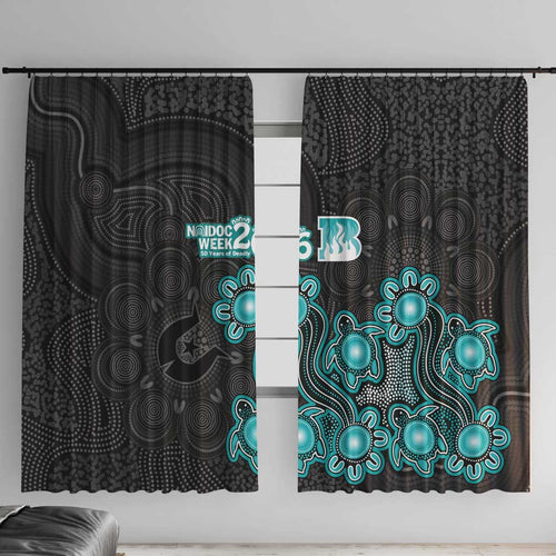 Brisbane Heat NAIDOC Week 2026 Window Curtain Sea Turtles Aboriginal Art
