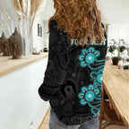 Personalised Brisbane Heat NAIDOC Week 2026 Women Casual Shirt Sea Turtles Aboriginal Art