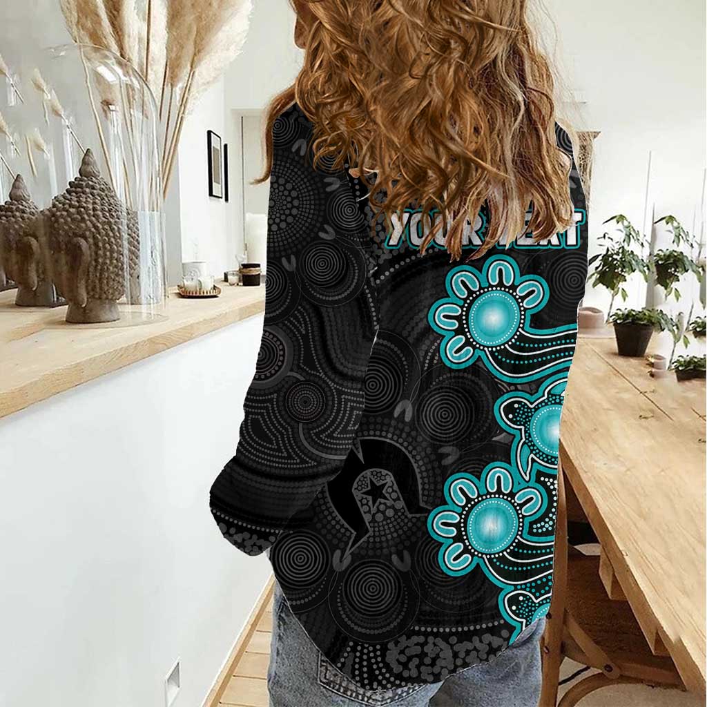 Personalised Brisbane Heat NAIDOC Week 2026 Women Casual Shirt Sea Turtles Aboriginal Art
