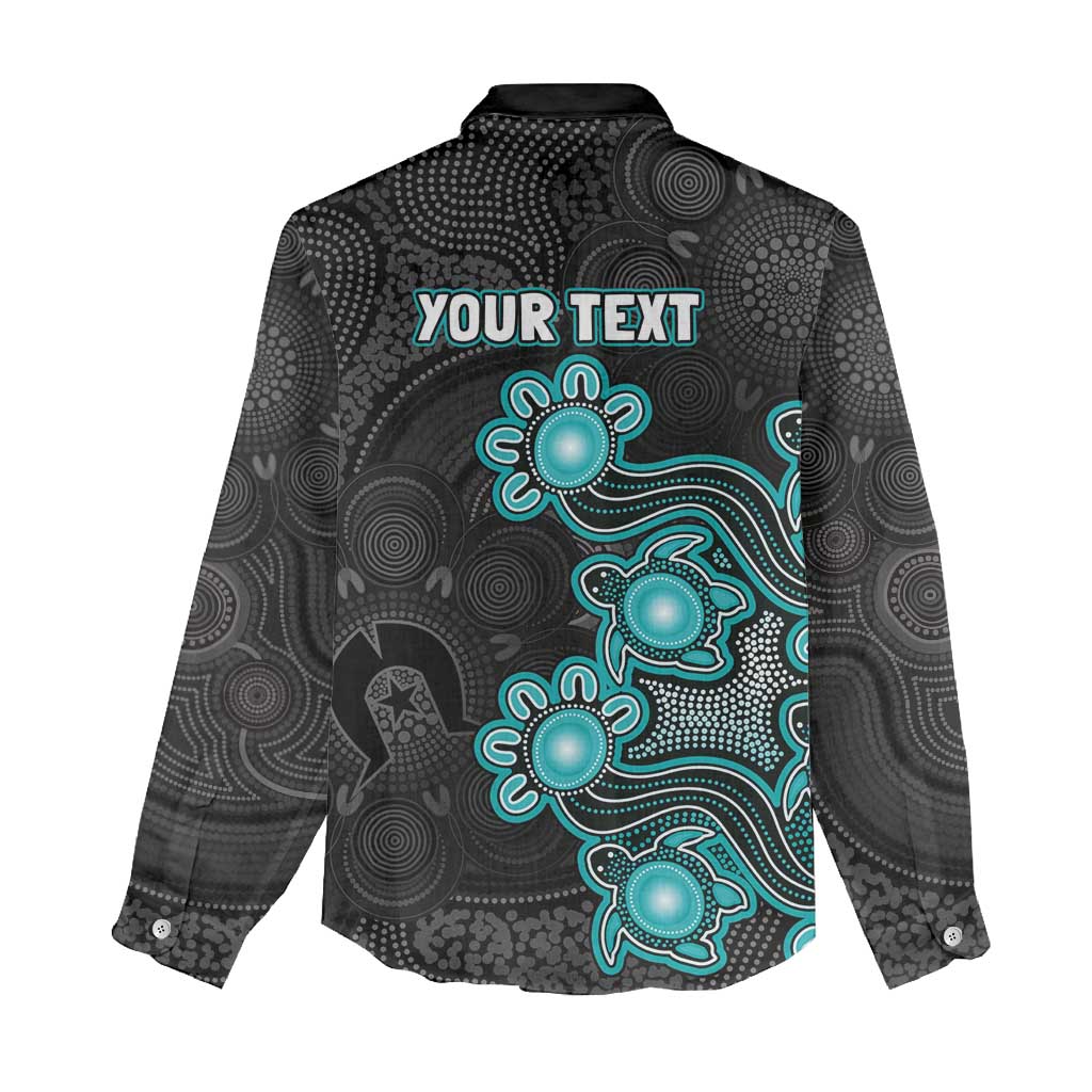 Personalised Brisbane Heat NAIDOC Week 2026 Women Casual Shirt Sea Turtles Aboriginal Art
