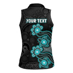 Personalised Brisbane Heat NAIDOC Week 2026 Women Sleeveless Polo Shirt Sea Turtles Aboriginal Art