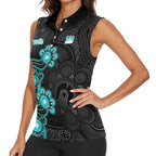 Personalised Brisbane Heat NAIDOC Week 2026 Women Sleeveless Polo Shirt Sea Turtles Aboriginal Art