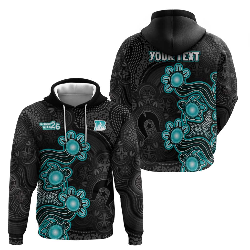Personalised Brisbane Heat NAIDOC Week 2026 Zip Hoodie Sea Turtles Aboriginal Art