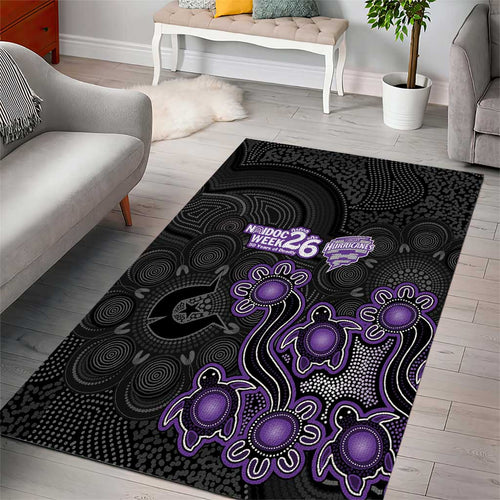 Hobart Hurricanes NAIDOC Week 2026 Area Rug Sea Turtles Aboriginal Art