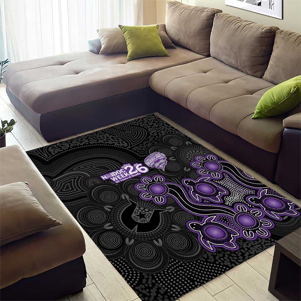 Hobart Hurricanes NAIDOC Week 2026 Area Rug Sea Turtles Aboriginal Art