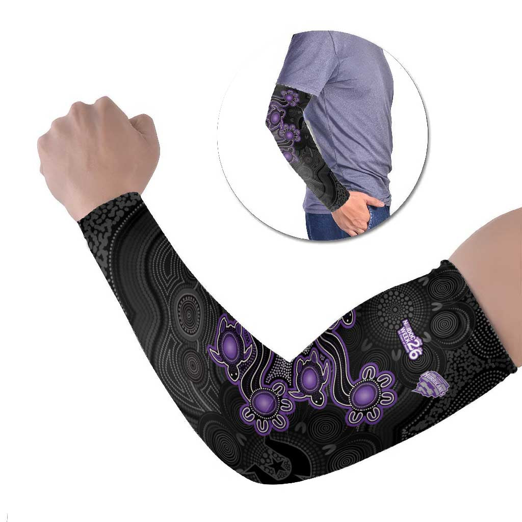 Personalised Hobart Hurricanes NAIDOC Week 2026 Arm Sleeves Sea Turtles Aboriginal Art