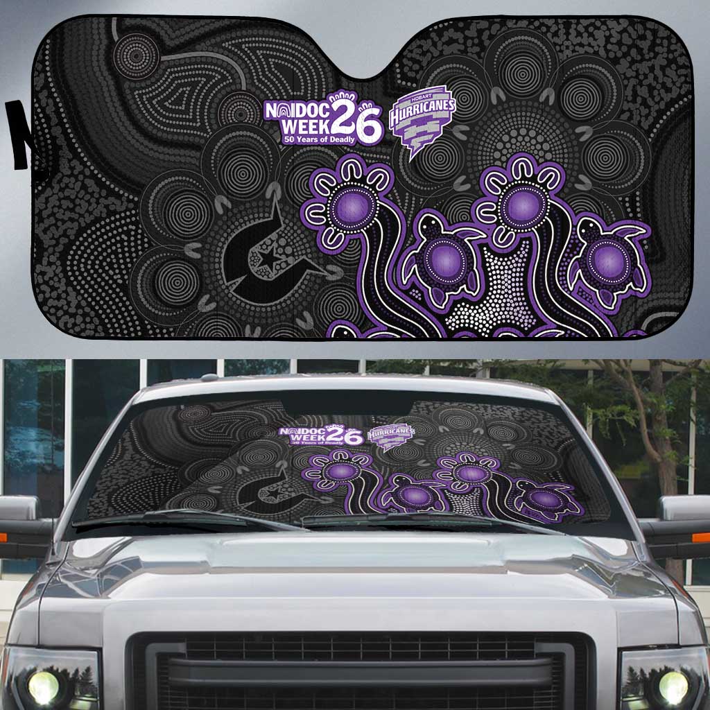 Hobart Hurricanes NAIDOC Week 2026 Auto Sun Shade Sea Turtles Aboriginal Art