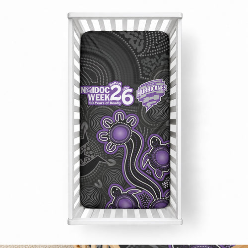 Hobart Hurricanes NAIDOC Week 2026 Baby Bed Cover Sea Turtles Aboriginal Art