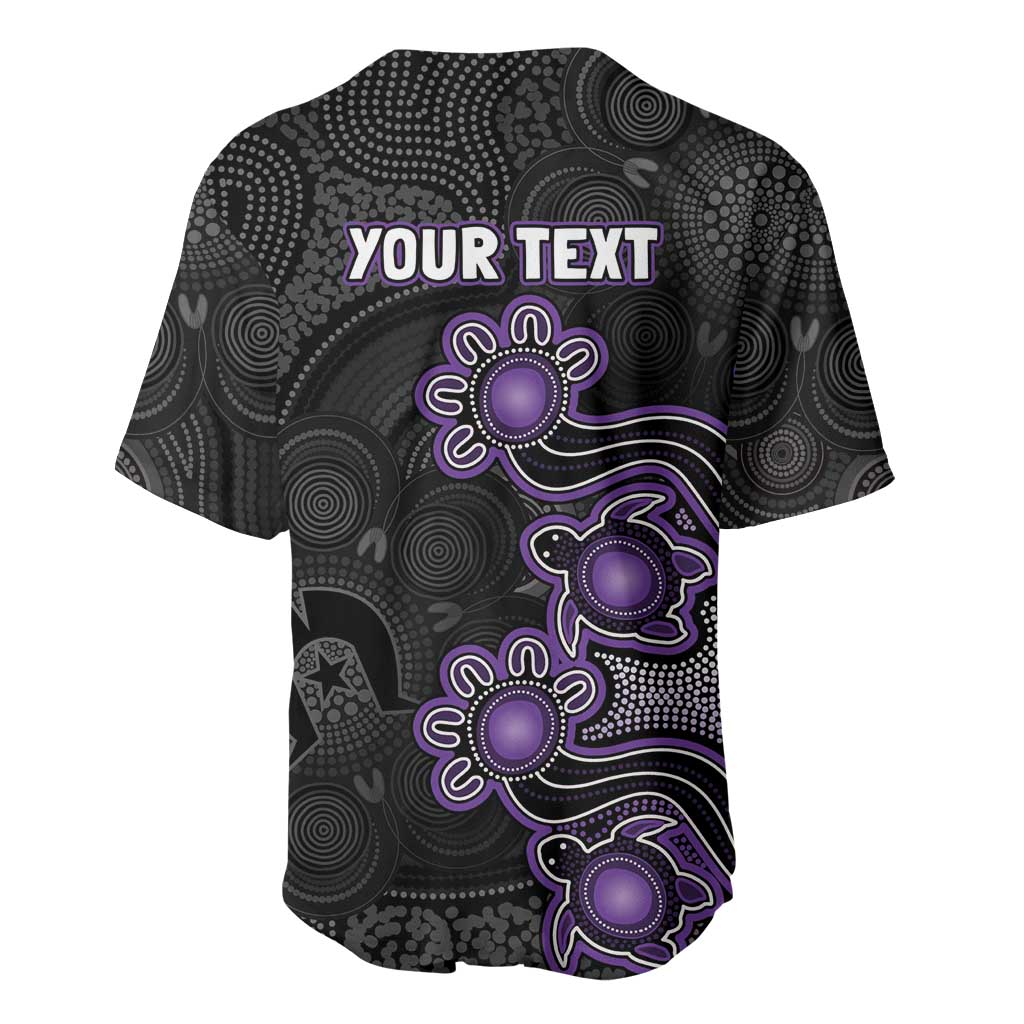 Personalised Hobart Hurricanes NAIDOC Week 2026 Baseball Jersey Sea Turtles Aboriginal Art