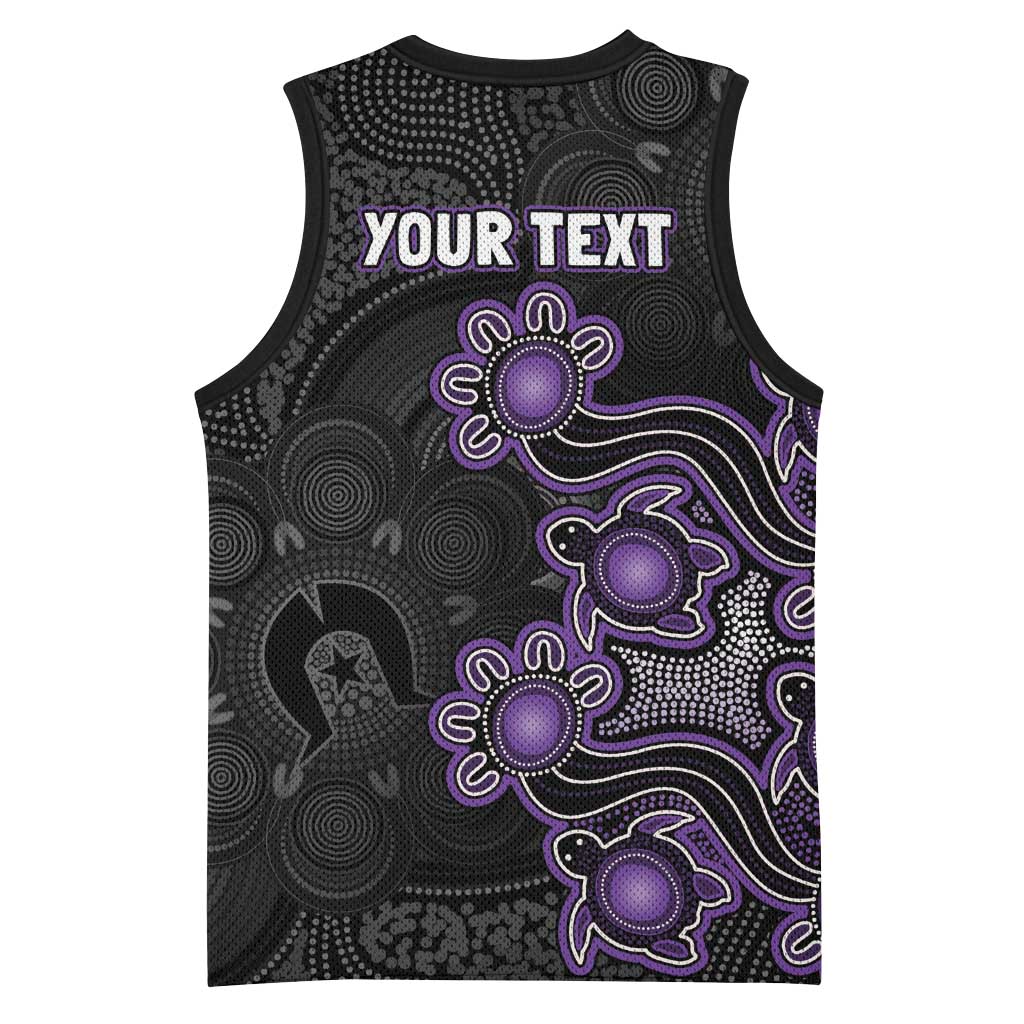 Personalised Hobart Hurricanes NAIDOC Week 2026 Basketball Jersey Sea Turtles Aboriginal Art