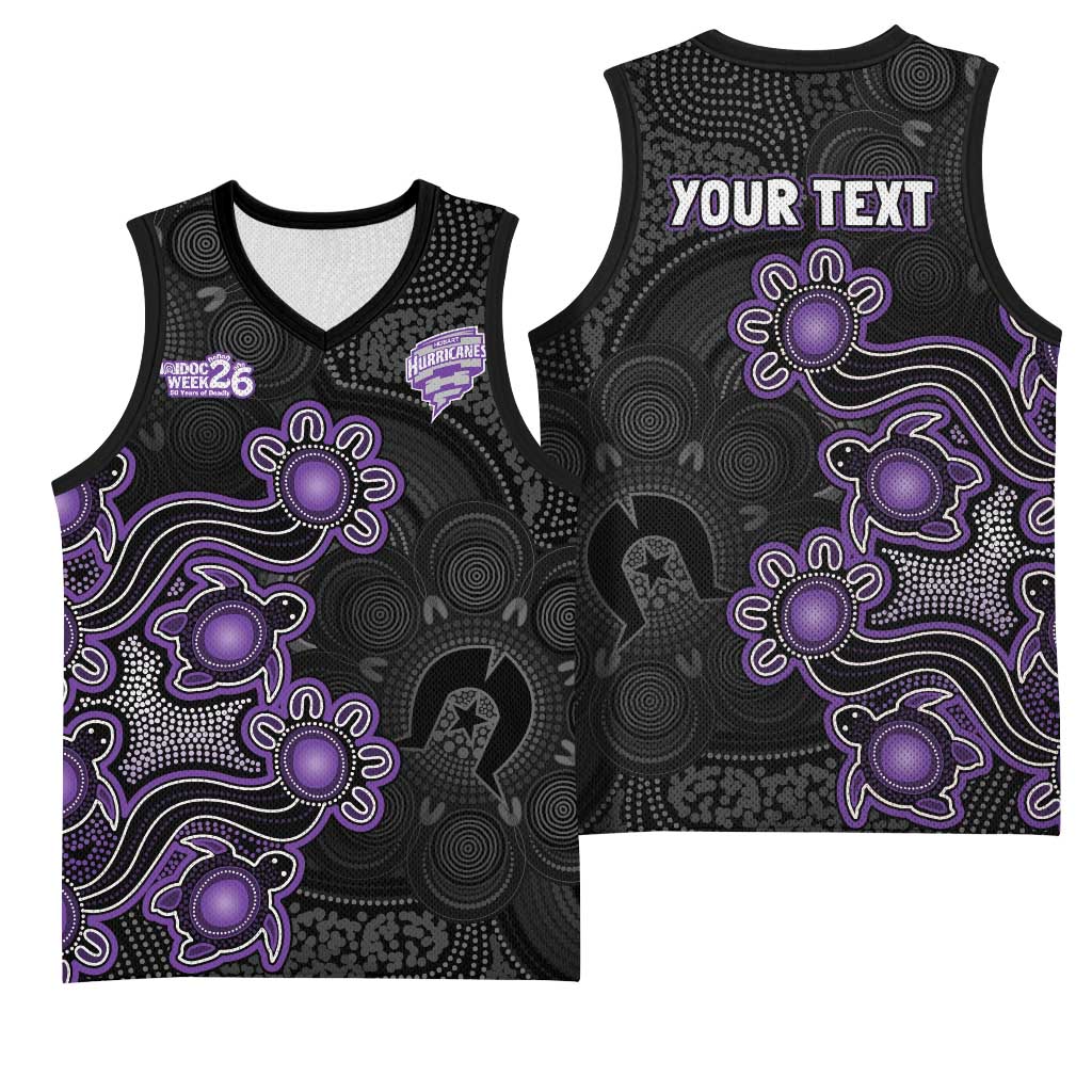 Personalised Hobart Hurricanes NAIDOC Week 2026 Basketball Jersey Sea Turtles Aboriginal Art