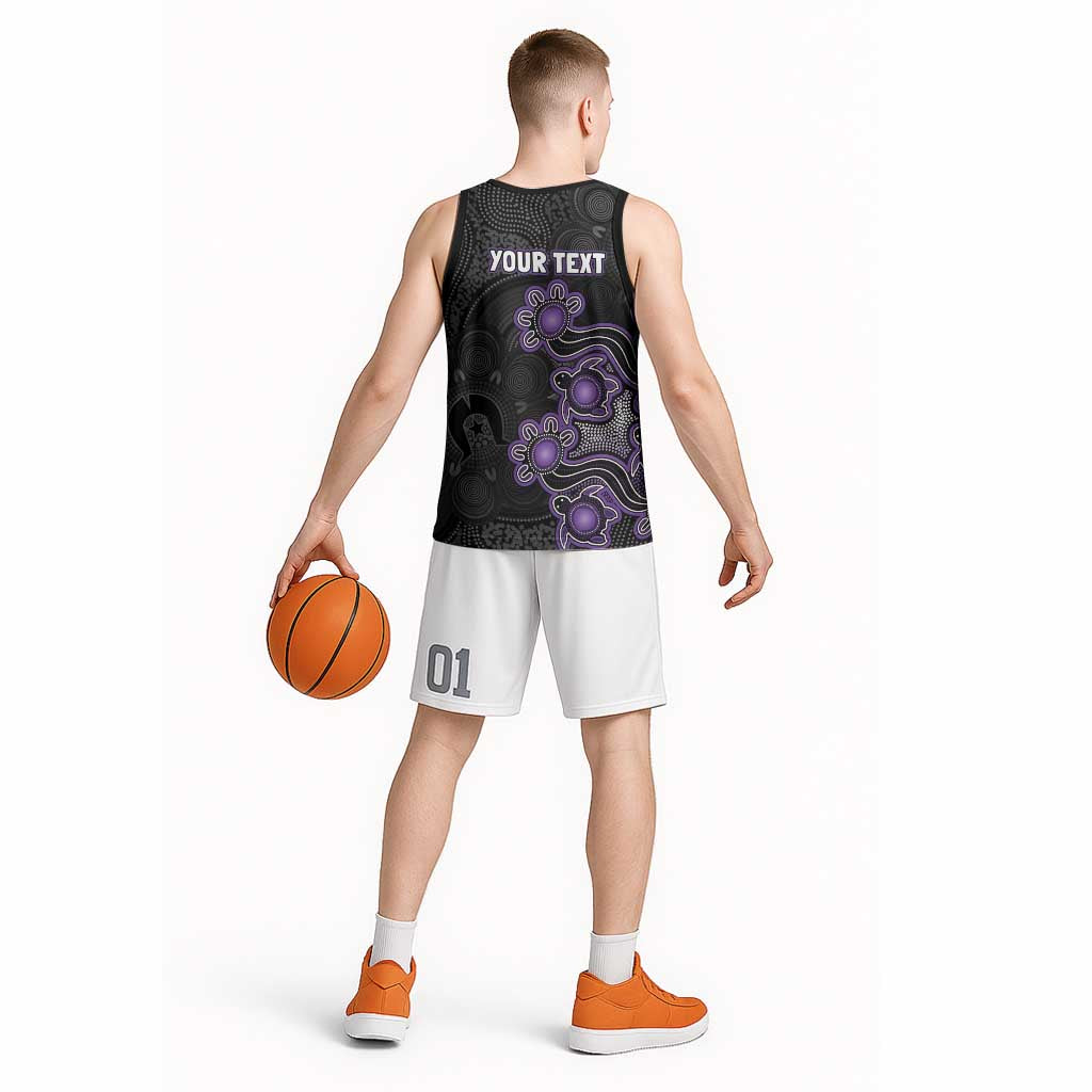 Personalised Hobart Hurricanes NAIDOC Week 2026 Basketball Jersey Sea Turtles Aboriginal Art