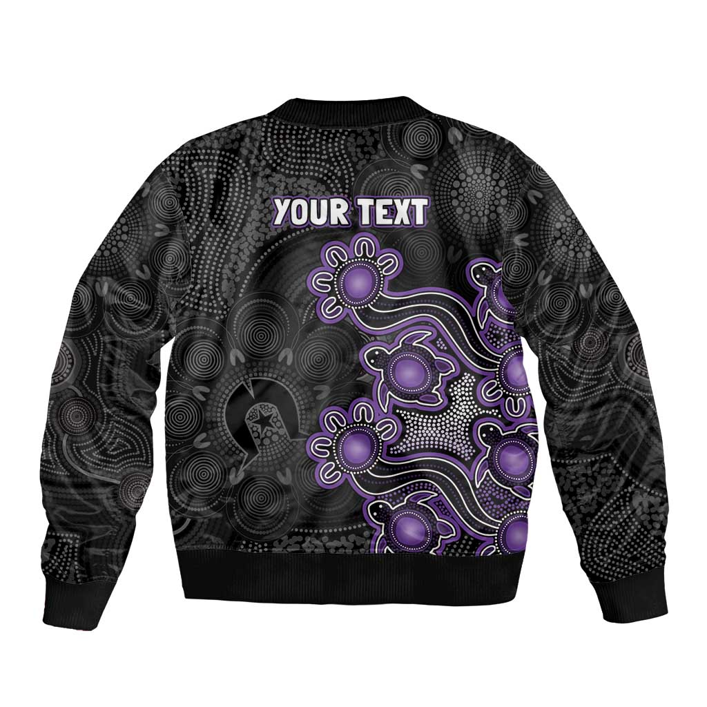 Personalised Hobart Hurricanes NAIDOC Week 2026 Bomber Jacket Sea Turtles Aboriginal Art