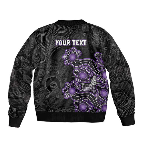Personalised Hobart Hurricanes NAIDOC Week 2026 Bomber Jacket Sea Turtles Aboriginal Art