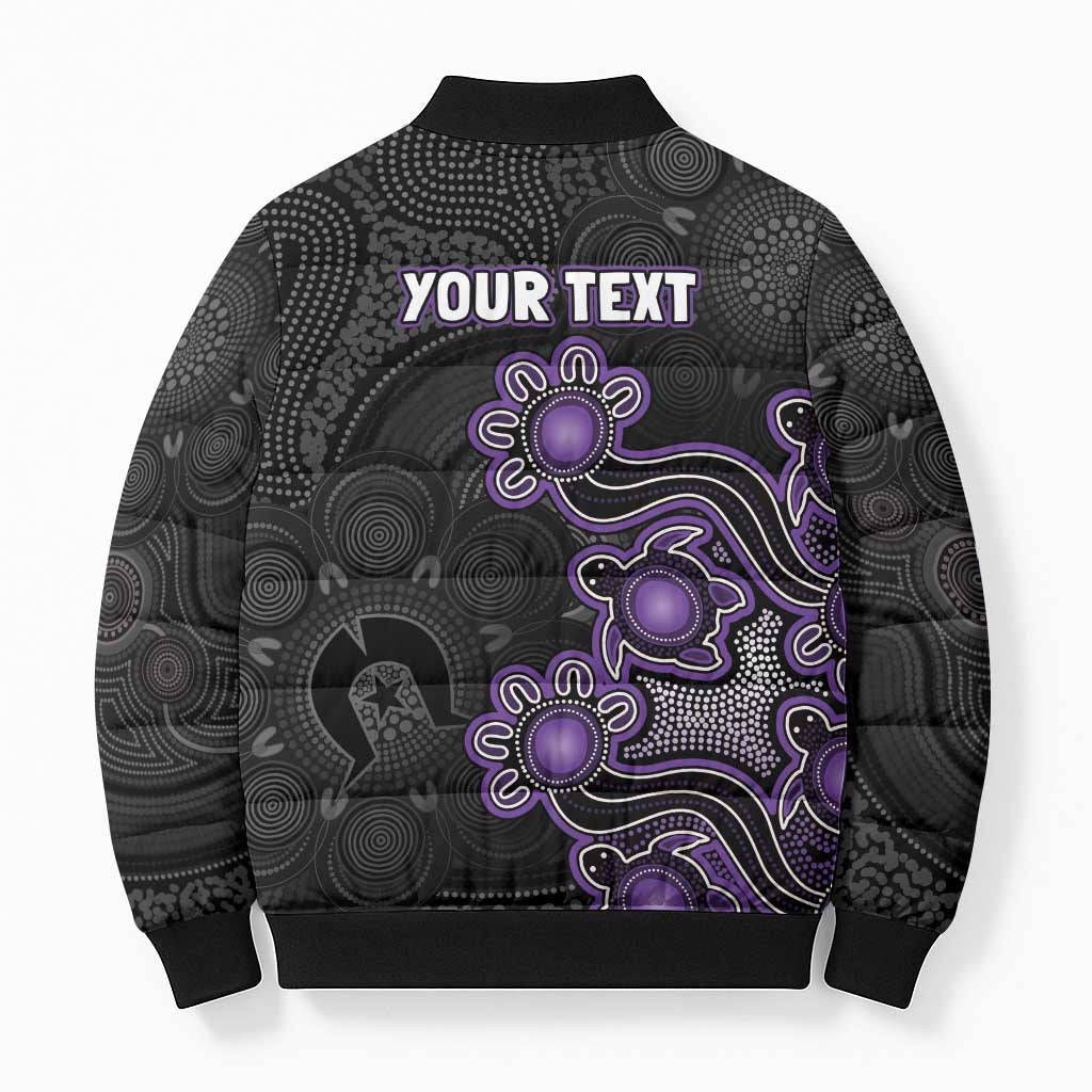 Personalised Hobart Hurricanes NAIDOC Week 2026 Bomber Puffer Jacket Sea Turtles Aboriginal Art