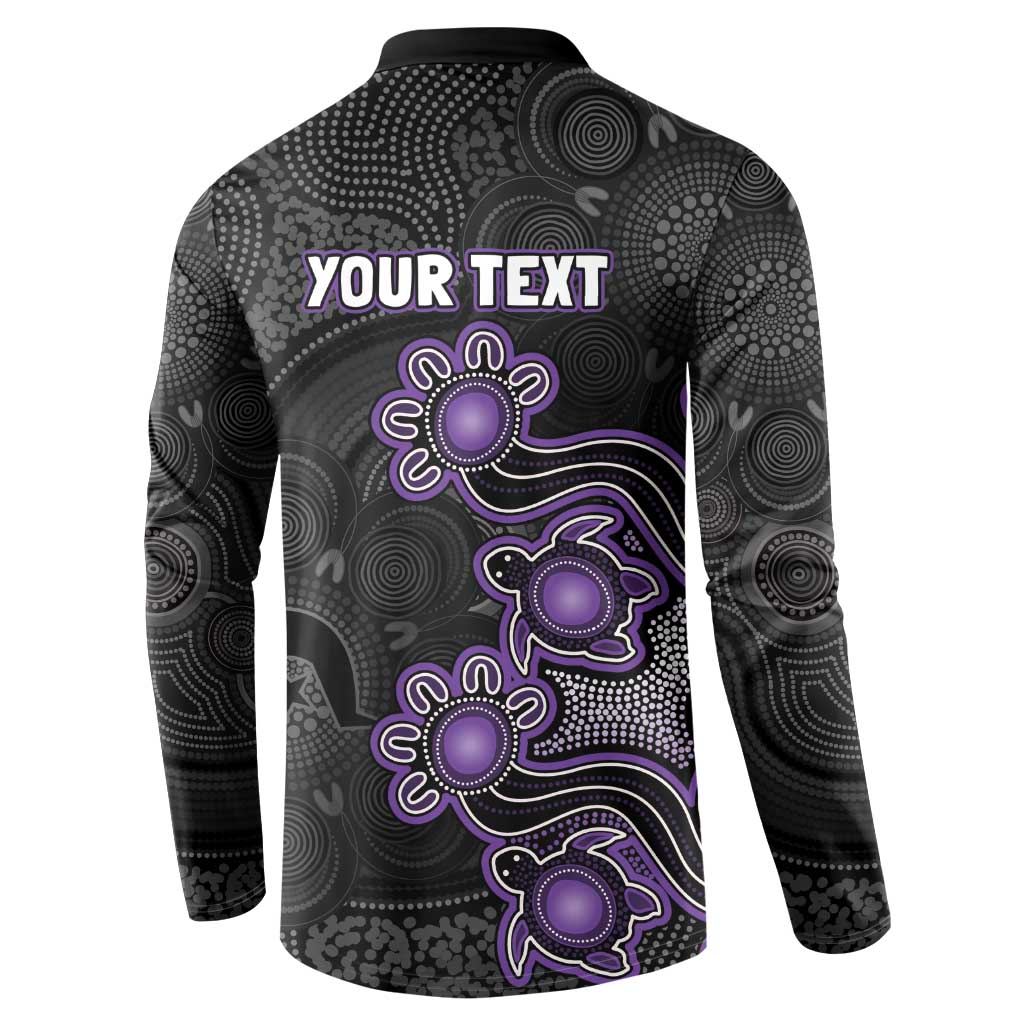 Personalised Hobart Hurricanes NAIDOC Week 2026 Button Sweatshirt Sea Turtles Aboriginal Art