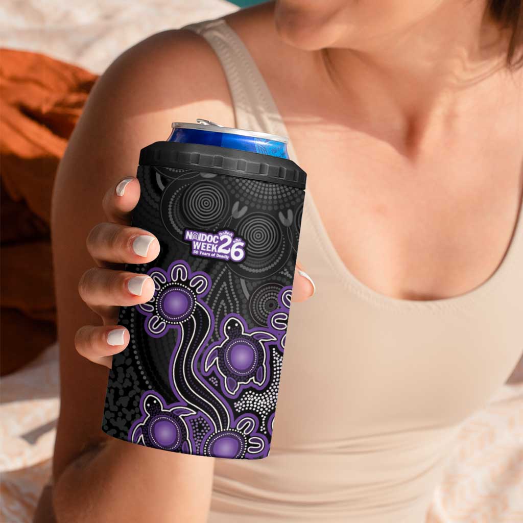 Personalised Hobart Hurricanes NAIDOC Week 2026 4 in 1 Can Cooler Tumbler Sea Turtles Aboriginal Art
