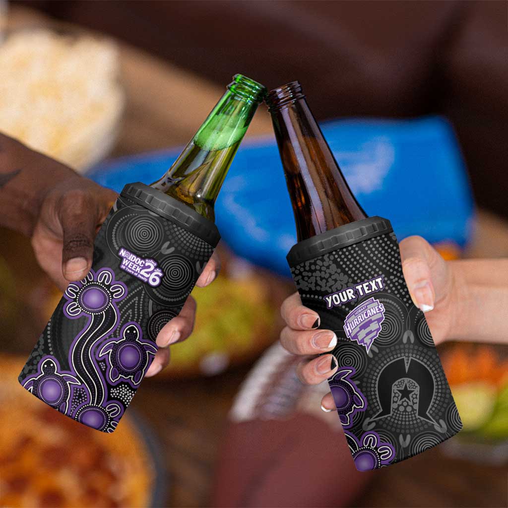 Personalised Hobart Hurricanes NAIDOC Week 2026 4 in 1 Can Cooler Tumbler Sea Turtles Aboriginal Art