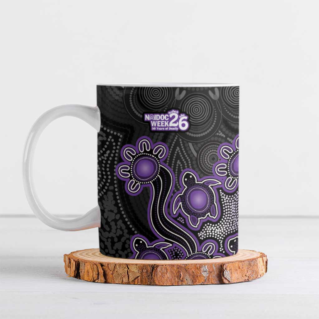 Personalised Hobart Hurricanes NAIDOC Week 2026 Ceramic Mug Sea Turtles Aboriginal Art