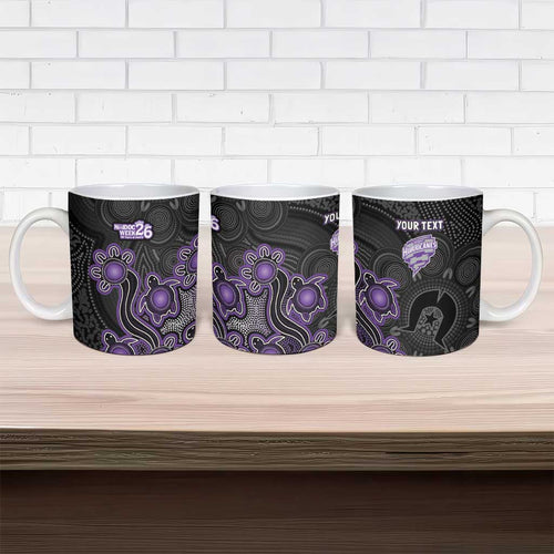 Personalised Hobart Hurricanes NAIDOC Week 2026 Ceramic Mug Sea Turtles Aboriginal Art
