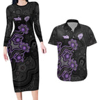 Personalised Hobart Hurricanes NAIDOC Week 2026 Couples Matching Long Sleeve Bodycon Dress and Hawaiian Shirt Sea Turtles Aboriginal Art