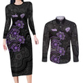 Personalised Hobart Hurricanes NAIDOC Week 2026 Couples Matching Long Sleeve Bodycon Dress and Long Sleeve Button Shirt Sea Turtles Aboriginal Art