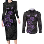 Personalised Hobart Hurricanes NAIDOC Week 2026 Couples Matching Long Sleeve Bodycon Dress and Long Sleeve Button Shirt Sea Turtles Aboriginal Art