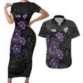 Personalised Hobart Hurricanes NAIDOC Week 2026 Couples Matching Short Sleeve Bodycon Dress and Hawaiian Shirt Sea Turtles Aboriginal Art
