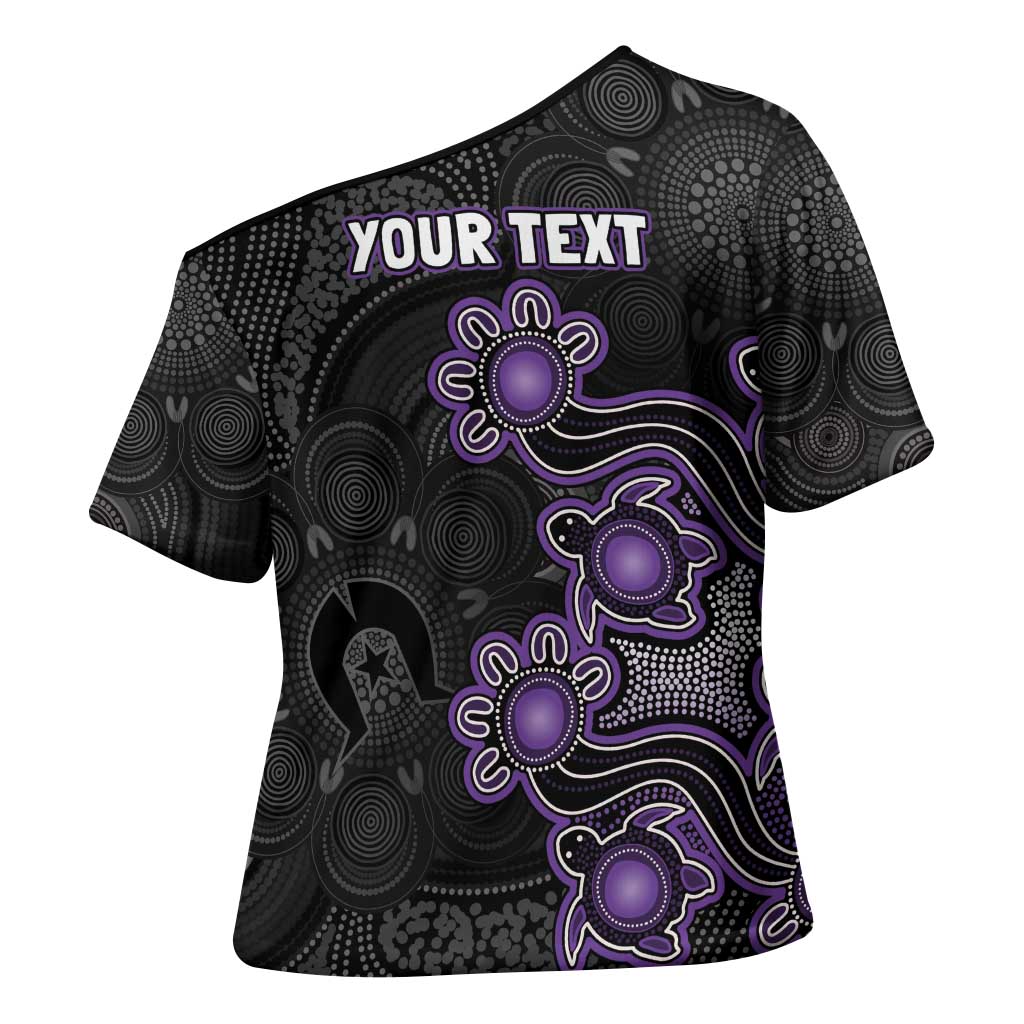 Personalised Hobart Hurricanes NAIDOC Week 2026 Cross Shoulder Shirt Sea Turtles Aboriginal Art