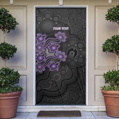Personalised Hobart Hurricanes NAIDOC Week 2026 Door Cover Sea Turtles Aboriginal Art