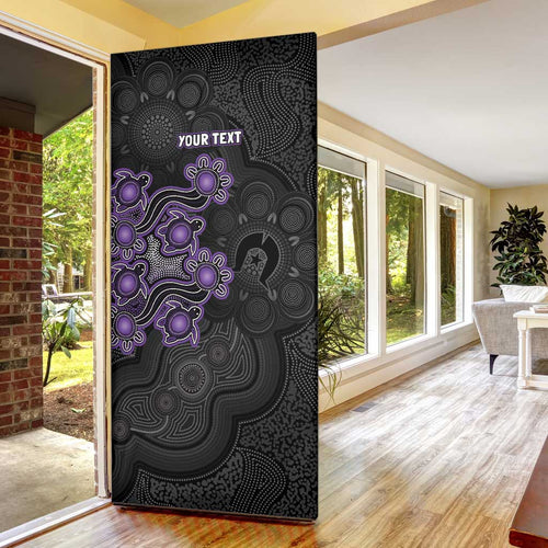 Personalised Hobart Hurricanes NAIDOC Week 2026 Door Cover Sea Turtles Aboriginal Art