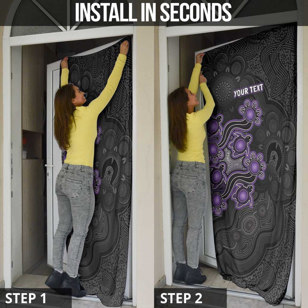 Personalised Hobart Hurricanes NAIDOC Week 2026 Door Cover Sea Turtles Aboriginal Art