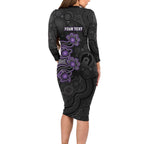 Personalised Hobart Hurricanes NAIDOC Week 2026 Family Matching Long Sleeve Bodycon Dress and Hawaiian Shirt Sea Turtles Aboriginal Art