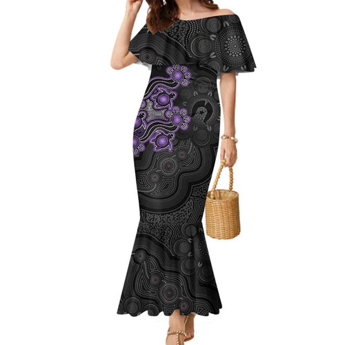 Personalised Hobart Hurricanes NAIDOC Week 2026 Family Matching Mermaid Dress and Hawaiian Shirt Sea Turtles Aboriginal Art