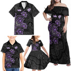 Personalised Hobart Hurricanes NAIDOC Week 2026 Family Matching Off Shoulder Maxi Dress and Hawaiian Shirt Sea Turtles Aboriginal Art