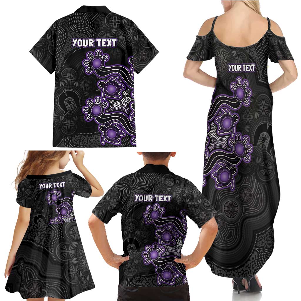 Personalised Hobart Hurricanes NAIDOC Week 2026 Family Matching Summer Maxi Dress and Hawaiian Shirt Sea Turtles Aboriginal Art
