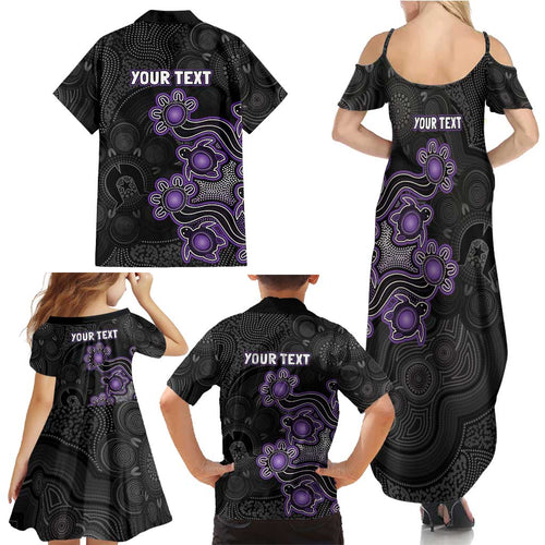 Personalised Hobart Hurricanes NAIDOC Week 2026 Family Matching Summer Maxi Dress and Hawaiian Shirt Sea Turtles Aboriginal Art