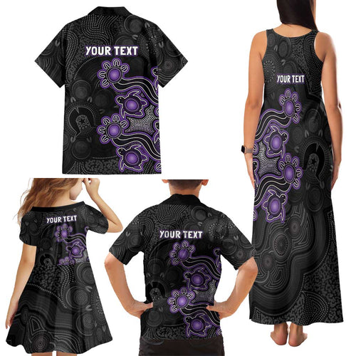 Personalised Hobart Hurricanes NAIDOC Week 2026 Family Matching Tank Maxi Dress and Hawaiian Shirt Sea Turtles Aboriginal Art