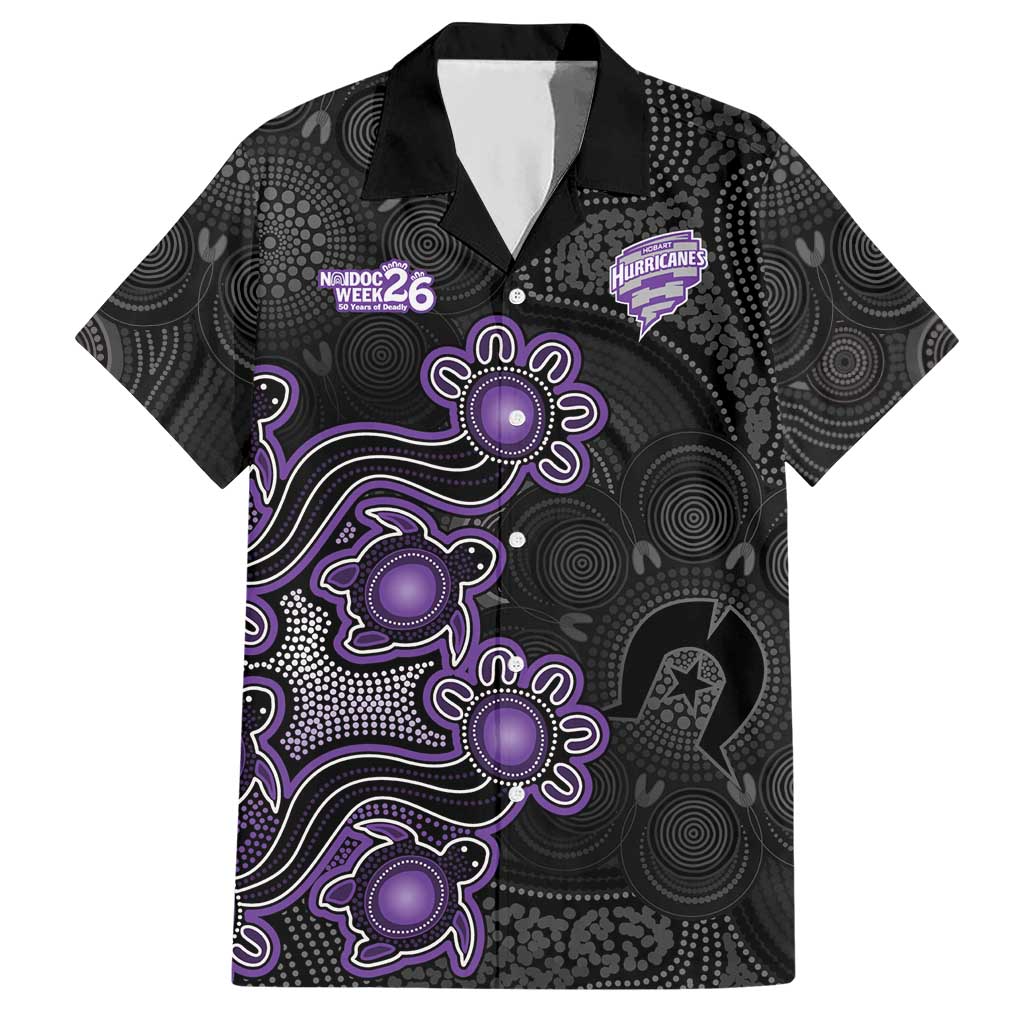 Personalised Hobart Hurricanes NAIDOC Week 2026 Hawaiian Shirt Sea Turtles Aboriginal Art