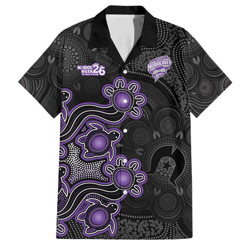 Personalised Hobart Hurricanes NAIDOC Week 2026 Hawaiian Shirt Sea Turtles Aboriginal Art